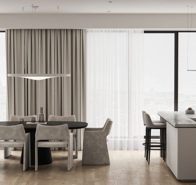 Porównanie materiałów używanych w szarych krzesłach: welur, tkanina, drewno i metal